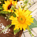 Collection of sunflower welcome wreath for front door window by IPOPU