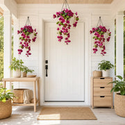 Artificial Hanging Fuchsia Bush – Deep Rose, Set of 2, 60cm