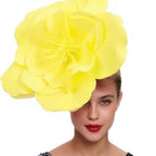 Large Flower Fascinator Hat with Headband & Clip | Tea Party Wedding Derby Cocktail Headwear in 7 Colors
