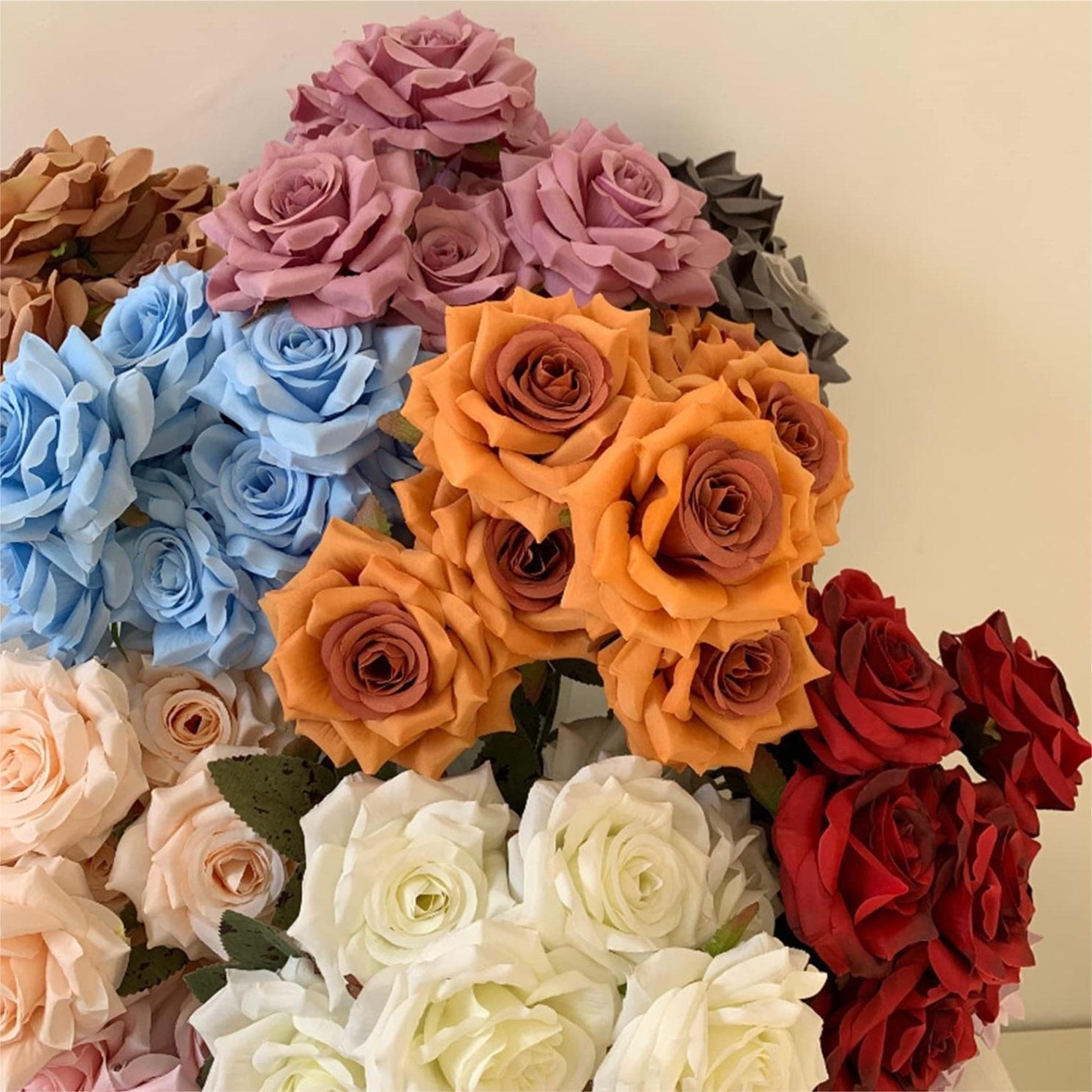 ,Artificial Roses With Stems for Wedding Decorations,Flores Artificiales Para Decoracion