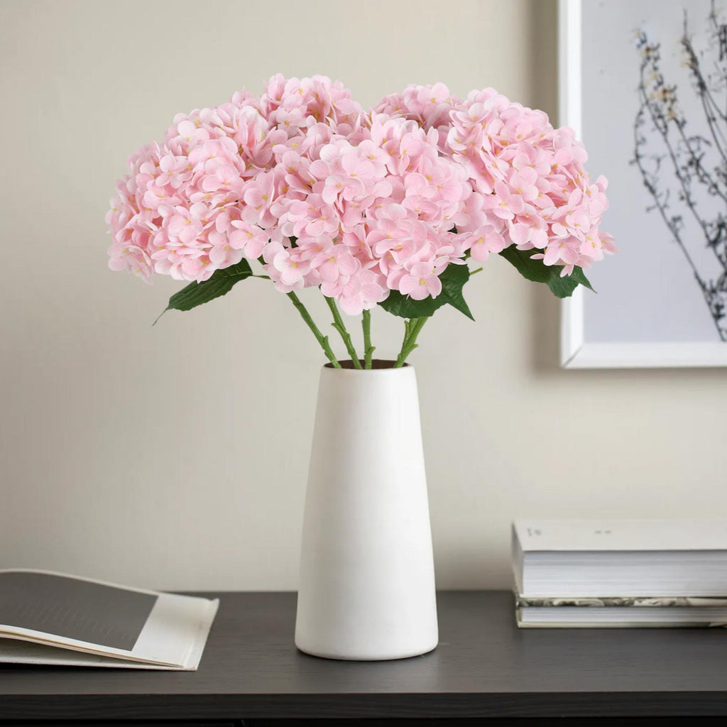 Real Touch Latex Hydrangea Flowers 4pcs 21 inch | Wedding Centerpiece Home Baby Shower & Holiday Decor in 10 Colors