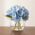 Artificial Hydrangea Flowers in Vase | Premium Faux Hydrangea for Home Decor Coffee Table Wedding DIY