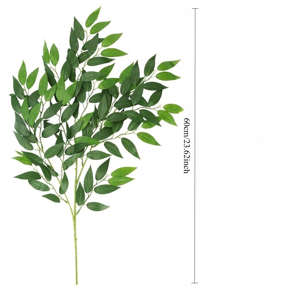 Faux green leaf garland branches set of 4 for wedding arch bouquet and home decor
