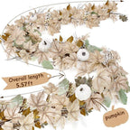 Fall garland with maple leaves pumpkins & berries bundle for thanksgiving autumn by IPOPU