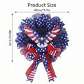 American Patriotic Eagle Wreath with Flag Bow & Deco Mesh | 4th of July Front Door Decor for Independence Day Summer Holiday Home Porch