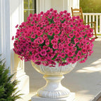 Artificial Pansy Flowers Outdoor Spring Flowers Pansies Wildflower UV Resistant Plants Faux Impatiens for Window Box Wedding Party Outside Garden Porch Decor