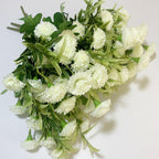Artificial Carnation Bouquet 4pcs White | Countryside Style Mother's Day Home Decor Birthday & Anniversary Gift
