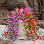 UV Resistant Artificial Morning Glory Vines 4 Pack | Outdoor Garden Fence Wall Balcony & Home Decor in 7 Colors