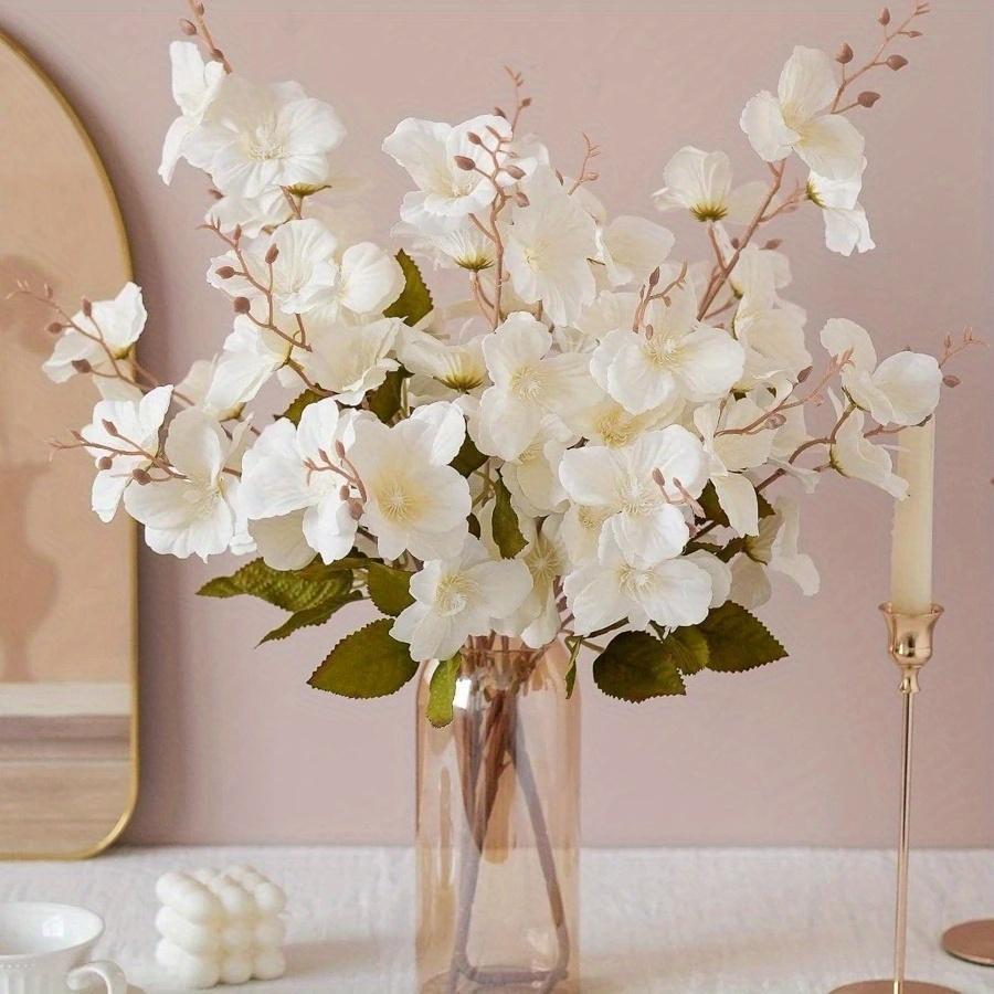 Magnolia blossom stems set of 3 styled for silk faux flowers by IPOPU