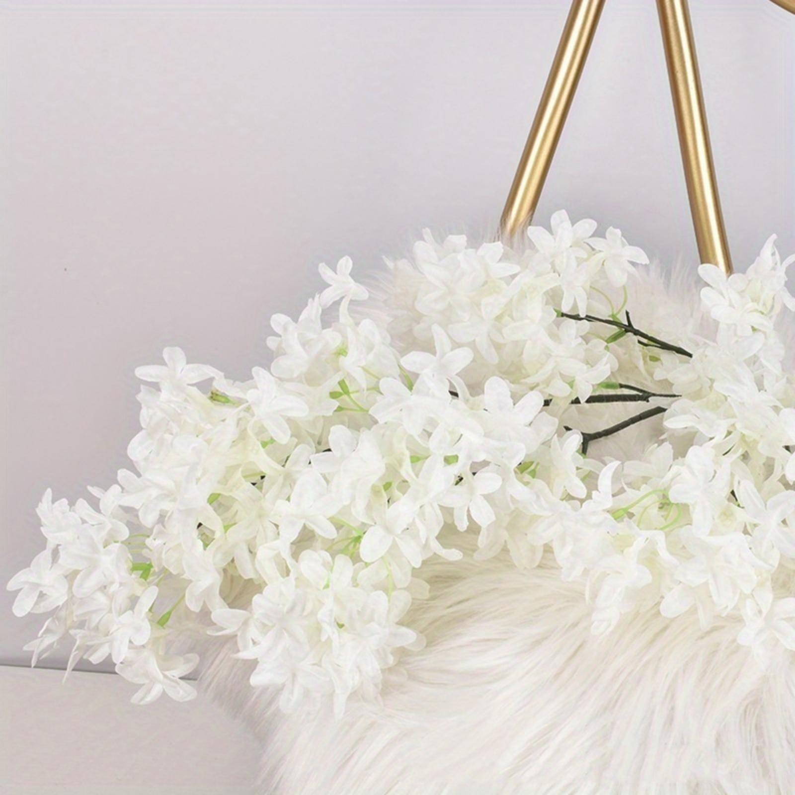 Long Stem Artificial Magnolia Flowers 4pcs 38 Inch Silk | Home Decor Floor Vase & Indoor Arrangement in White