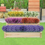 UV Resistant Artificial Lavender Flowers | Outdoor Indoor Hanging Flowerpot Patio Garden & Home Decor in White Purple Pink