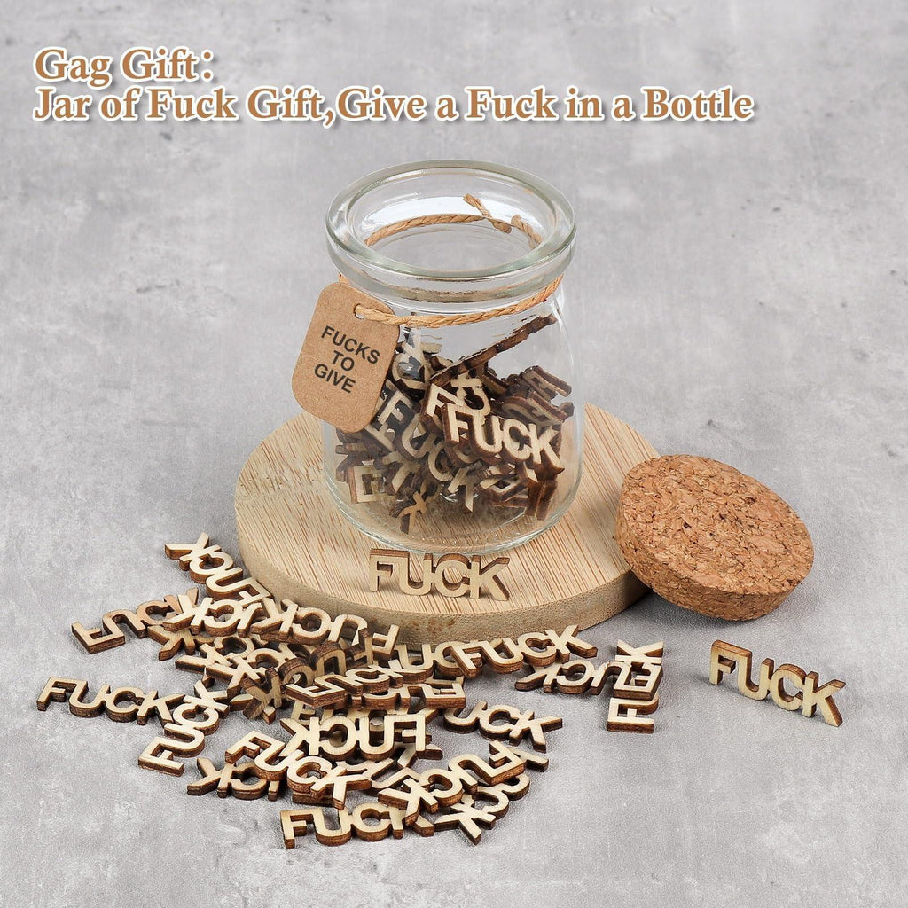Detail of jar of f*cks for funny gag gift with by IPOPU