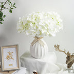 Real Touch Faux Hydrangea Flowers with Stems 10pcs | Wedding Home Party Easter & Graduation Decor in Beige White Pink Blue 8 Colors