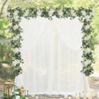 Dahlia Flower Vine Hanging Floral Garland | Wedding Arch Bedroom Home Wall Backdrop & Room Decor in White