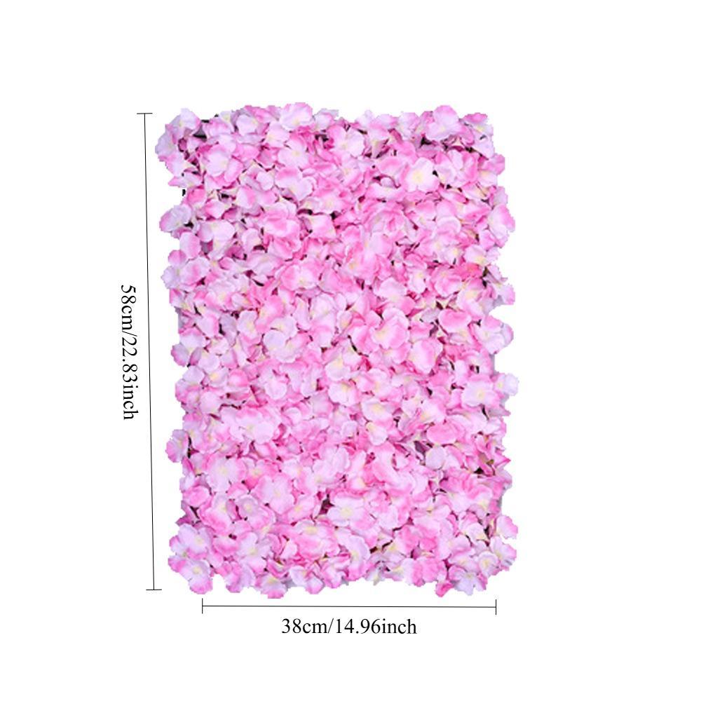 Artificial Hydrangea Flower Mat | DIY Wedding Backdrop Wall Party Home Decor | 12 Colors