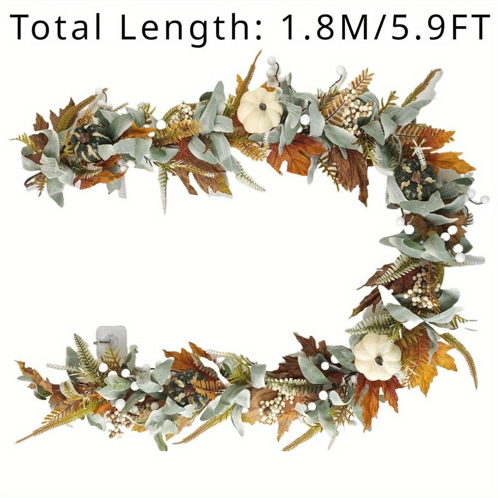 Autumn maple leaf garland styled for colorful fall decor by IPOPU