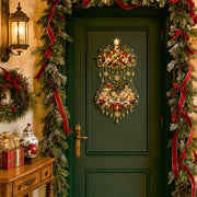 Christmas Tree Village Wall Hanging with Warm Lights