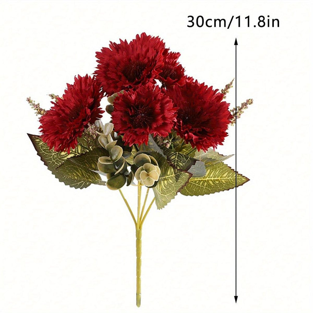 Red Vintage Sunflowers Set of 3 for lifelike bouquets by IPOPU