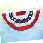 Usa pleated half fan flag bunting arranged for 4th of july independ by IPOPU