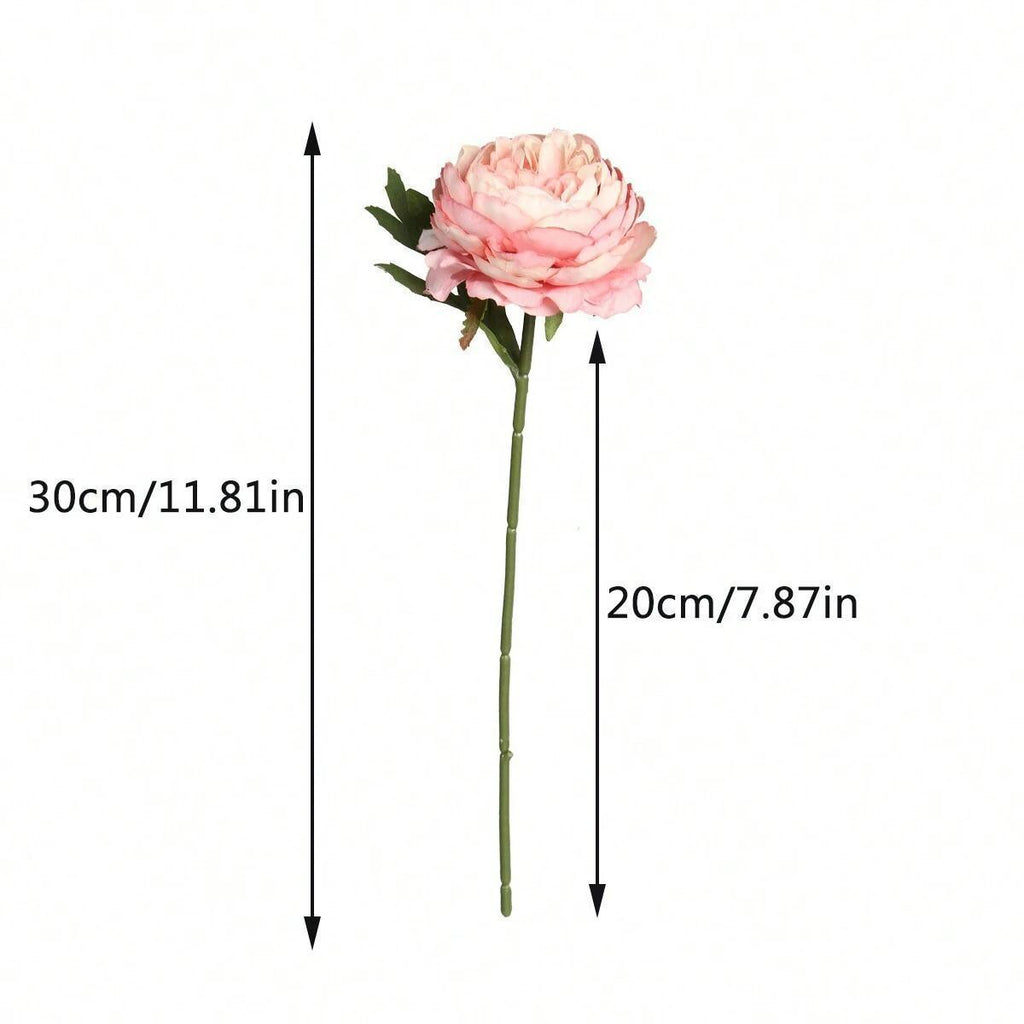 Artificial Silk Peony Flowers | Wedding Bouquet Wreath Home Decor & Centerpiece in White Pink
