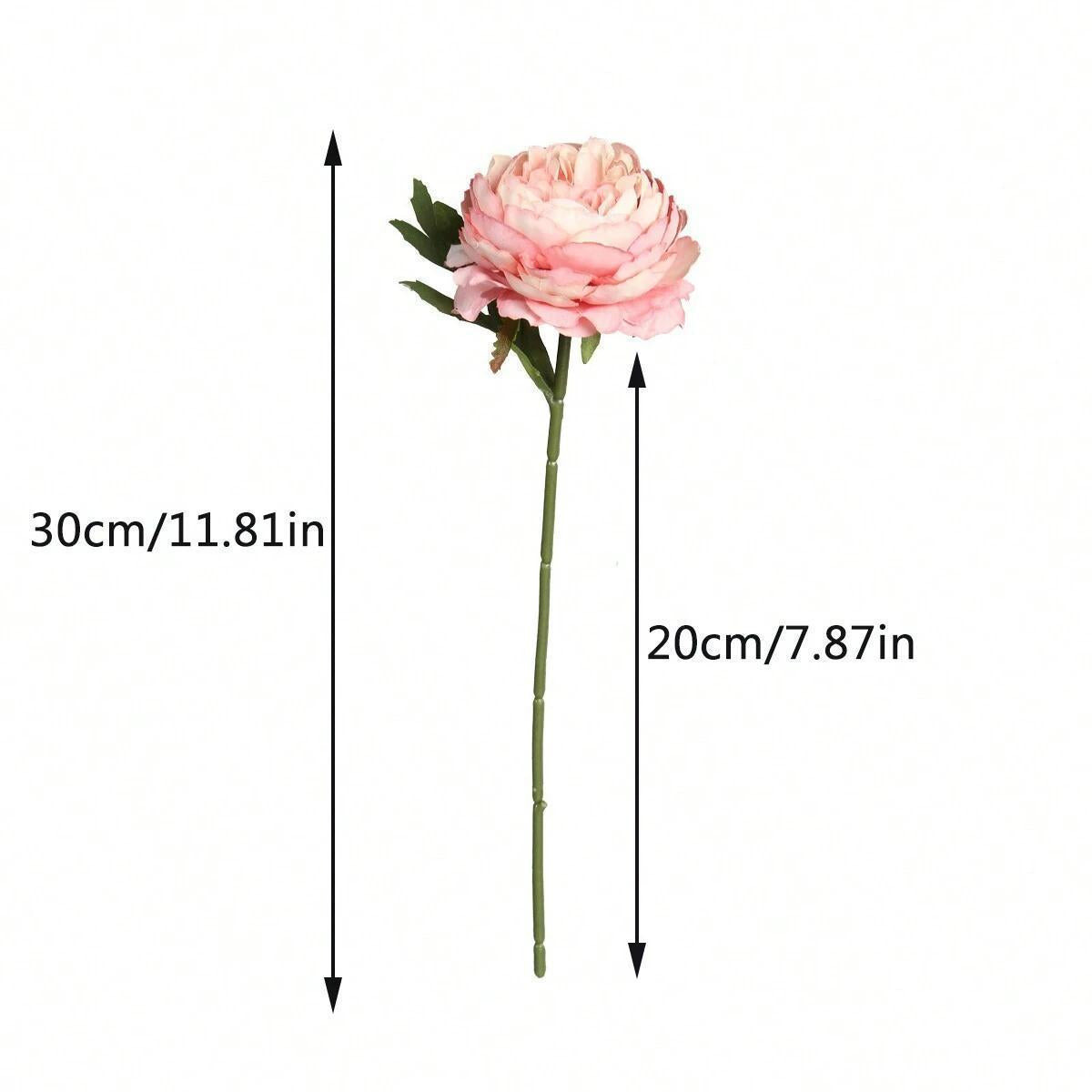 Artificial Silk Peony Flowers | Wedding Bouquet Wreath Home Decor & Centerpiece in White Pink