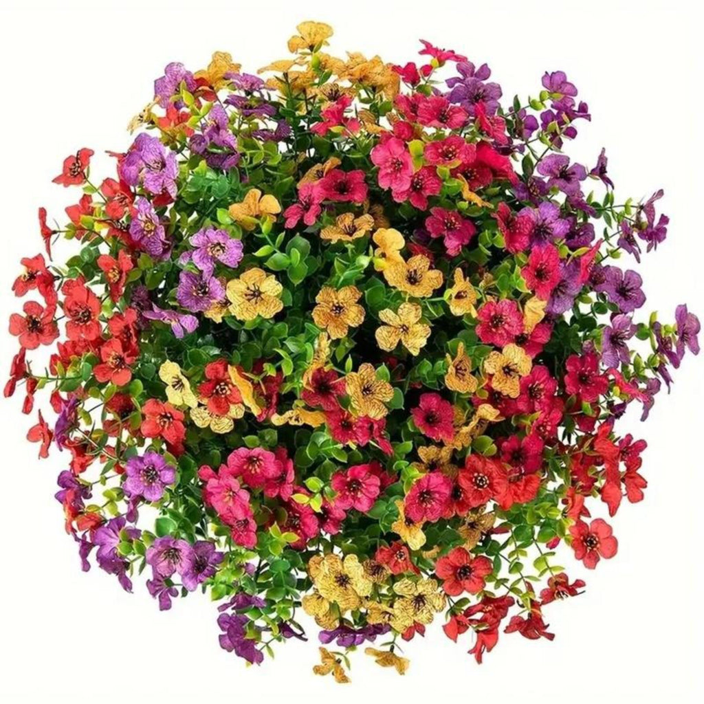 Detail of UV resistant flower bouquet set of 6 for colorful outdoor by IPOPU