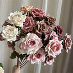 Retro big artificial rose branch for Valentine's Day gift and decor