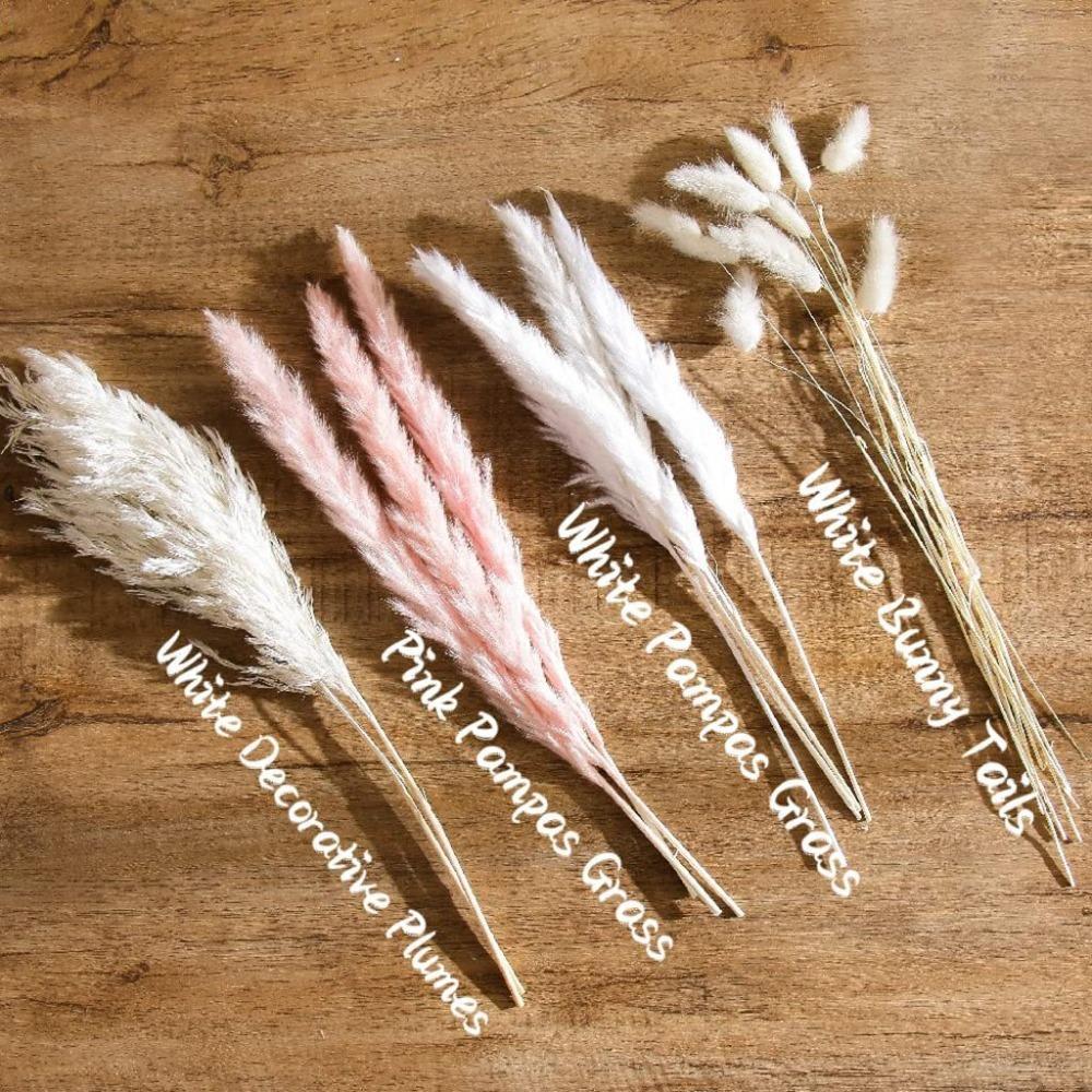Blush Pink Dried Pampas Grass Bouquet | Natural Boho Wedding Home Farmhouse Decor Centerpiece