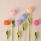 Handmade Crochet Tulip Bouquet 8pcs | Mother's Day Birthday Anniversary Home Decor & Gift in Red White Purple Pink Dark Pink Blue