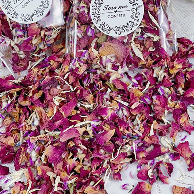 Artificial Rose Confetti Petals 10pcs | Wedding Aisle Table Scatter Valentine's Day Party Decor