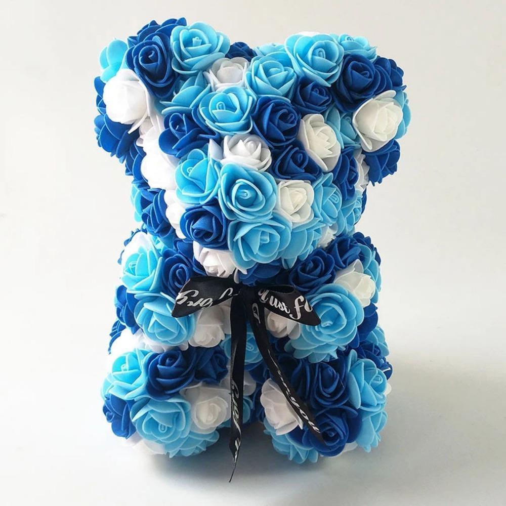 Foam Rose Teddy Bear with Gift Box |5.9" Valentine's Day Birthday Gift for Her