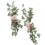 Pew Flowers Aisle Floral Swag 2pcs for modern wedding decor by IPOPU