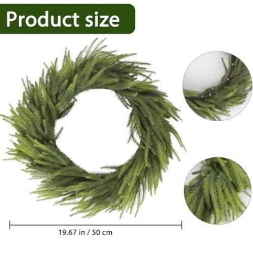 Soft rubber pine needle christmas decor arranged for wreath garland vine by IPOPU