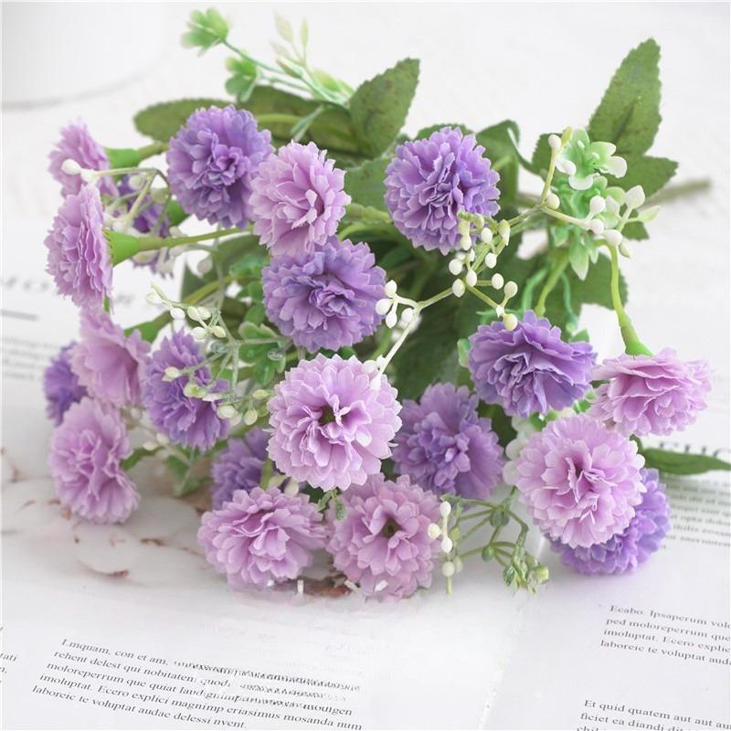 Bulk Carnation Artificial Flowers with Stems | Wedding Home Hotel & Outdoor Decor in Orange Pink Purple White Champagne 5 Colors