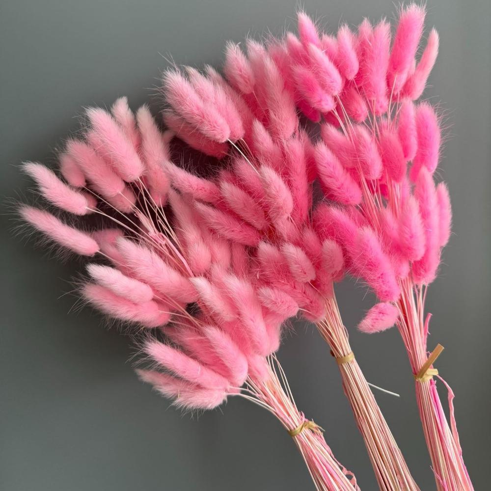 Faux Pampas Grass Set of 2 | Boho Home Decor Wedding Photography Props in White Pink Red Black Orange