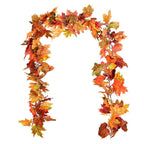 Fall maple leaf hanging vine garland for Thanksgiving home and fireplace decor