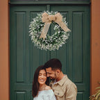Green Burlap Bow Decoration | All Seasons Front Door Back Door Wreath Wedding Indoor & Outdoor Rustic Farmhouse Decor
