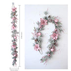Christmas wreath for front door arranged for pine cone bow ball by IPOPU