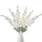 Artificial Delphinium Larkspur Flowers 8pcs 33.5in Long Stem | Tall Vase Wedding Party & Home Centerpiece Decor in 10 Colors