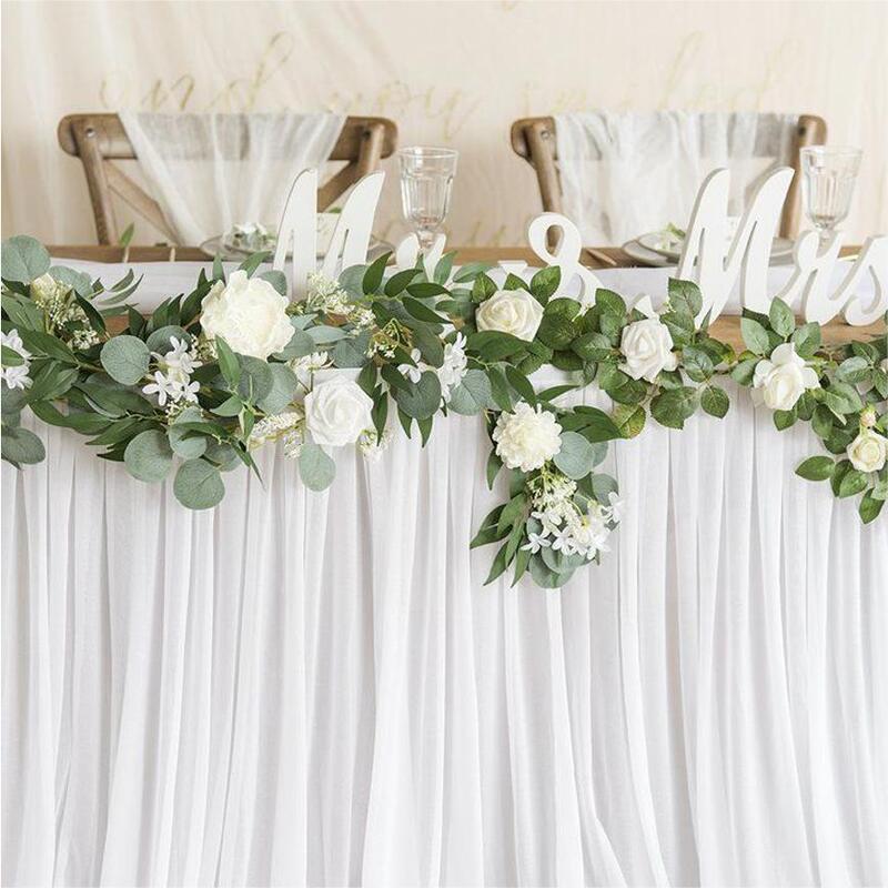 Artificial Eucalyptus and Willow Garland 6.5ft | Wedding Arch Backdrop Table Centerpiece & Home Decor Greenery