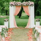 Artificial Rose Peony Flower Swag Garland with Eucalyptus | Wedding Arch Front Door Wall & Home Decor in Red Pink White 9 Colors