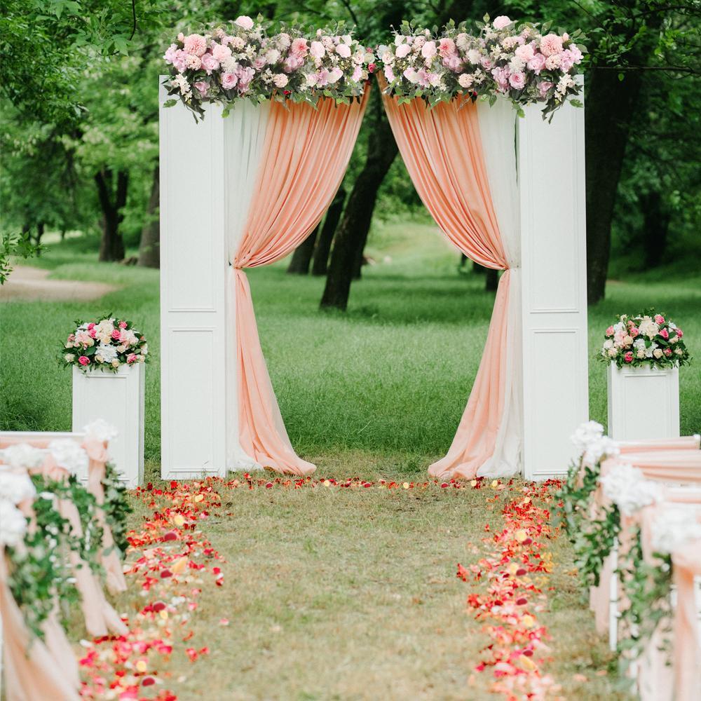 Artificial Rose Peony Flower Swag Garland with Eucalyptus | Wedding Arch Front Door Wall & Home Decor in Red Pink White 9 Colors