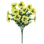 Artificial Pansy Flowers Outdoor Spring Flowers Pansies Wildflower UV Resistant Plants Faux Impatiens for Window Box Wedding Party Outside Garden Porch Decor