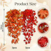 Mixed Maple Leaf Garland UV Resistant Outdoor – Set of 6, 39in