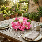 Floral Candle Wreath Rings | Artificial Bougainvillea Candle Rings for Wedding Table Centerpiece Home Decor