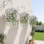 Hanging Artificial Potted Faux Eucalyptus Plants and Flowers for Modern Boho Farmhouse Bathroom Office Desk Wall Book Shelf Living Room Aesthetic Decor Indoor