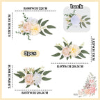 Cake Topper Flowers Set | 3PCS Faux Floral Cake Decorations for Wedding Birthday Baby Shower Anniversary