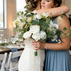 White Artificial Bridal Bouquet | Wedding Bride Bridesmaid Toss Bouquet Rustic Farmhouse