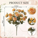 Rose & daisy bouquet UV resistant 2pcs arranged for 5 colors faux flower by IPOPU