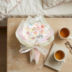 DIY Ceramic Flower Bouquet Material Kit Handmade Clay Assembly Set with Glaze for Home Decor Craft Gift